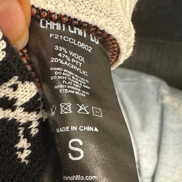 $490 Chan Chit Lo Pheasants Eye Jacquard Sweater size S - worn once - Picture 7 of 7